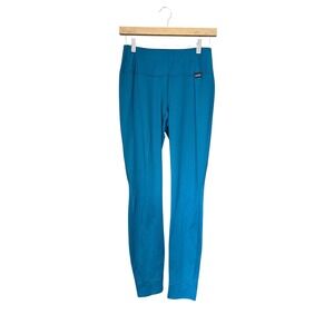 Patagonia Capilene Midweight Baselayer Leggings Blue Teal Polartec Women's Small